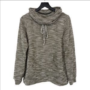 Loveappella Draw String Funnel Neck Sweatshirt